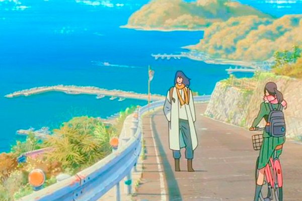 Mientras camina por su pueblo, Suzume se topa con Souta, un joven enigmático que aparece de manera inesperada, marcando el inicio de una nueva aventura en la película Suzume.